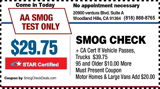 Smog Coupon Woodland Hills