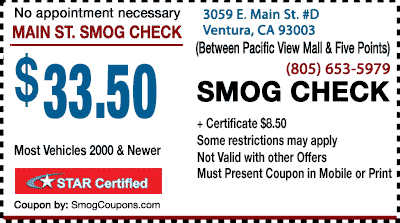 smog coupon Main St. Smog Check